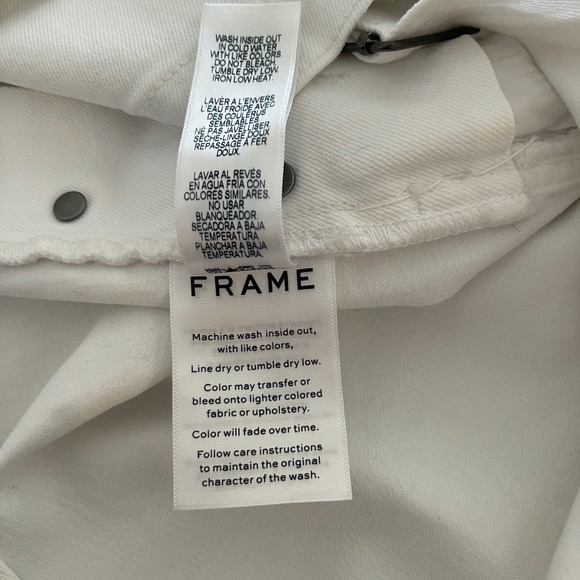 Frame Le Garcon White Short Overalls, M - Picture 13 of 13